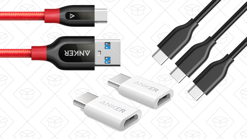 Anker PowerLine+ USB to USB-C Cable, $8 with code SDUSBC44 | 2-Pack MicroUSB to USB-C Adapters, $6 with code SDUSBC11